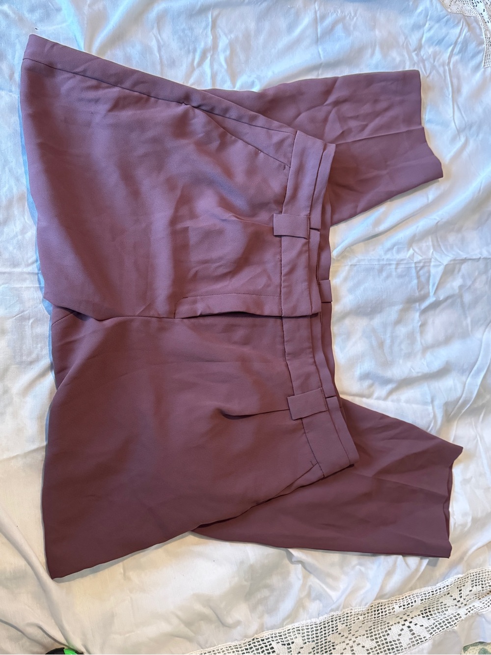Women's Mauve High-Waist Tailored Ankle Pants - Express
